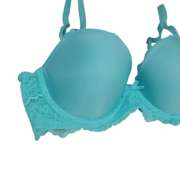 Victoria's Secret Dream Angels Push-Up Bra Size 32D Green - Picture 2 of 9